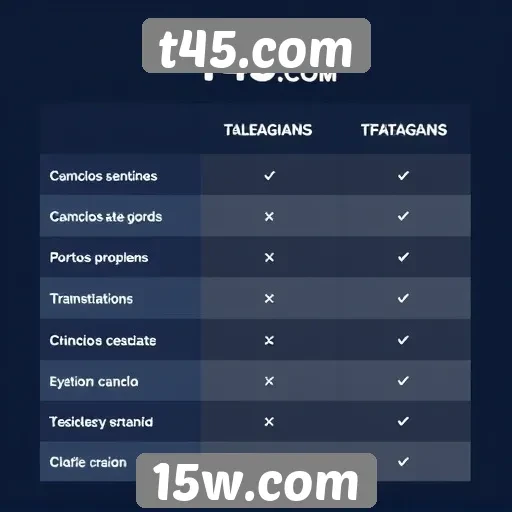 Comparativo entre t45.com e outras plataformas de jogos